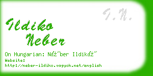 ildiko neber business card